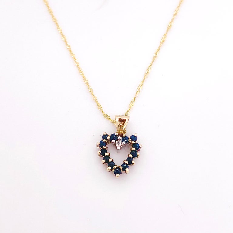 ruby and sapphire heart necklace