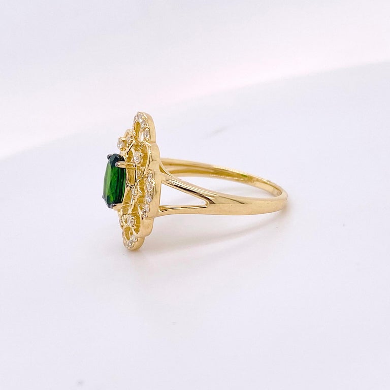 The Daisy Russalite Ring - Russalite & Diamond Ring, Oval Gemstone