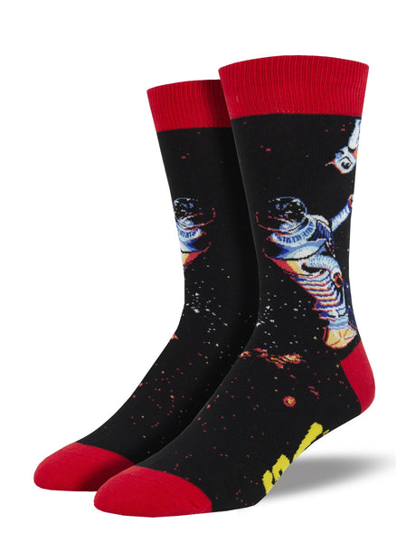 SOCKSMITH MEN'S SOCKS LOST IN SPACE BLACK