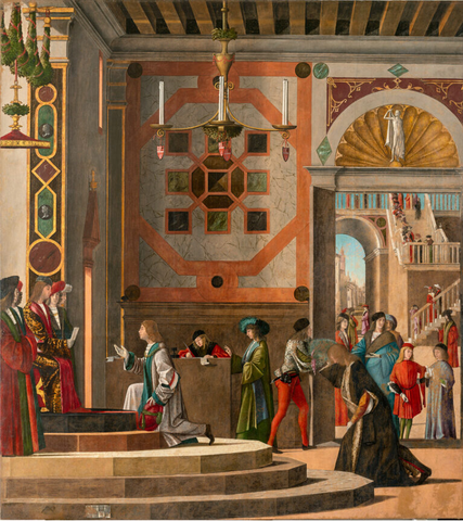 Departure of the Ambassadors, after conservation Tempera and oil on canvas, 281cm x 252cm, Save Venice website