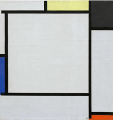 Tableau II, Piet Mondrian, 1922, Oil on canvas, Guggenheim Museum, New York