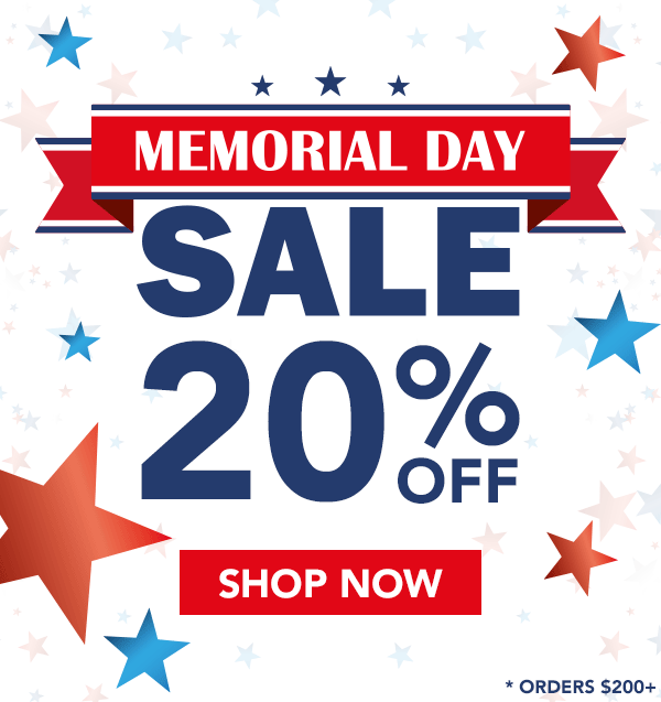 🇺🇸 20 OFF Memorial Day Weekend Starts Today!