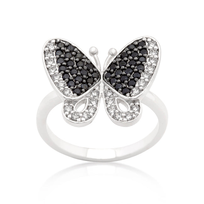 Black And White Cubic Zirconia Butterfly Ring J Goodin