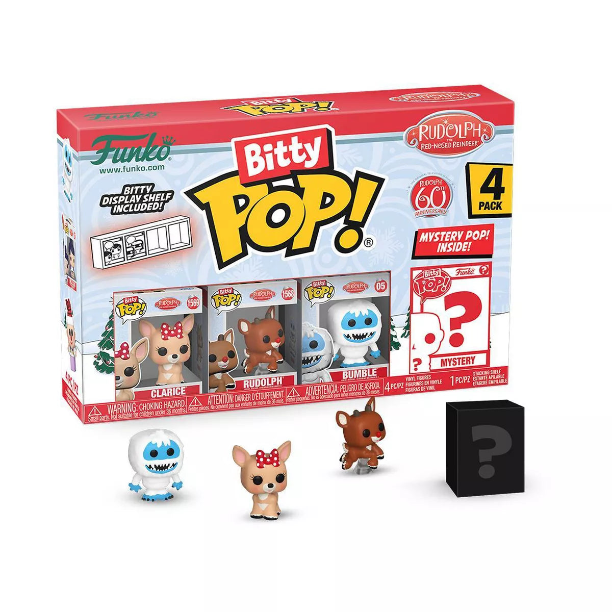 Funko Bitty POP! Rudolph - Rudolph/Bumble/Clarice 4-Pack Vinyl Figure