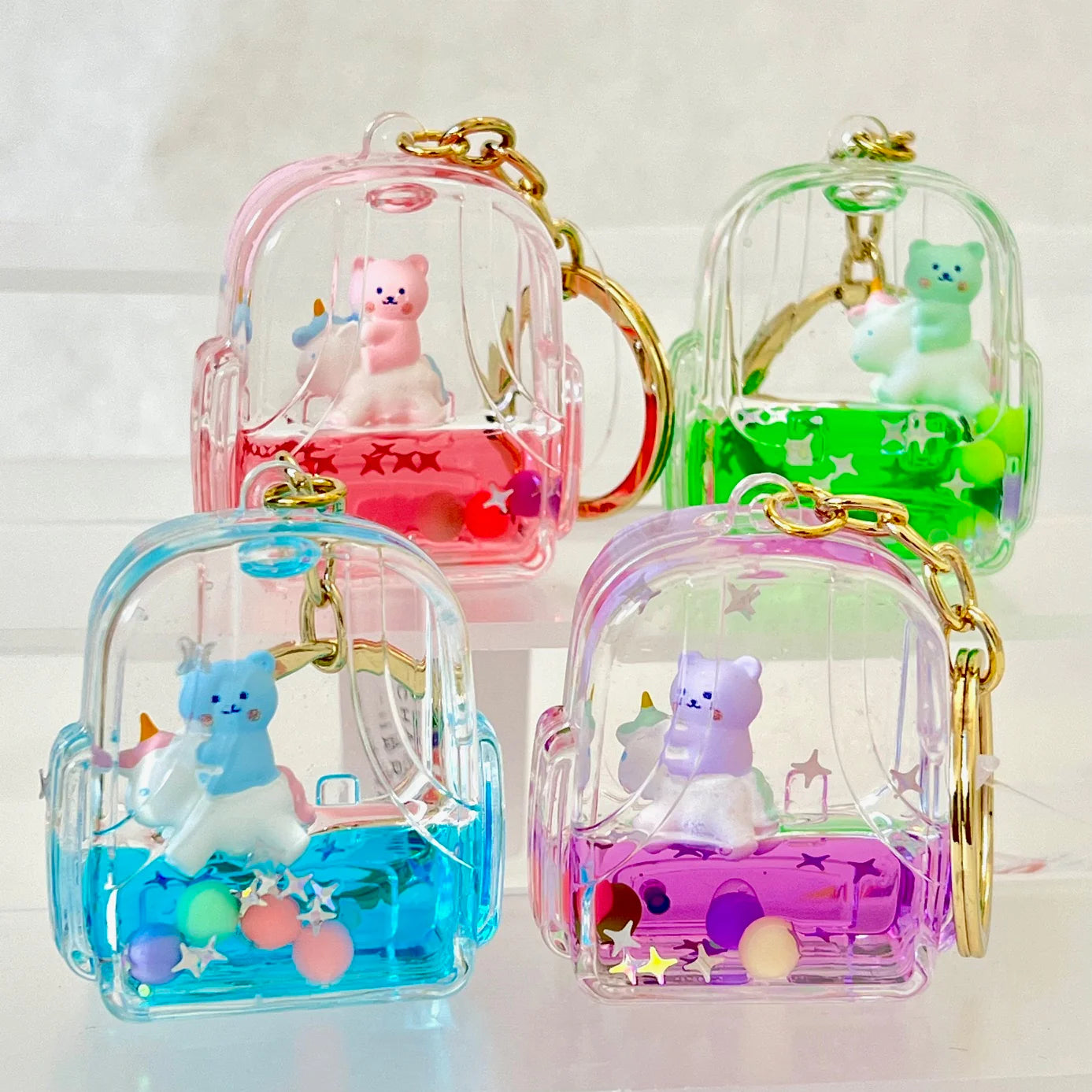 Bear Unicorn Backpack Key Charm