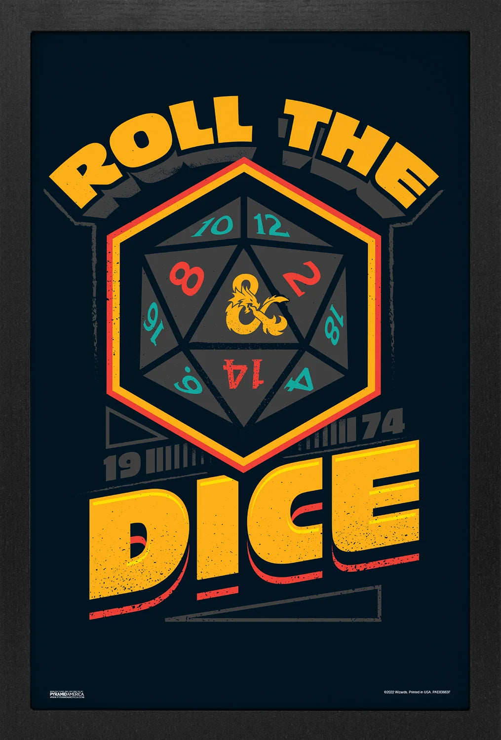 Dungeons & Dragons - Roll the Dice Wall Framed – Kryptonite Character Store