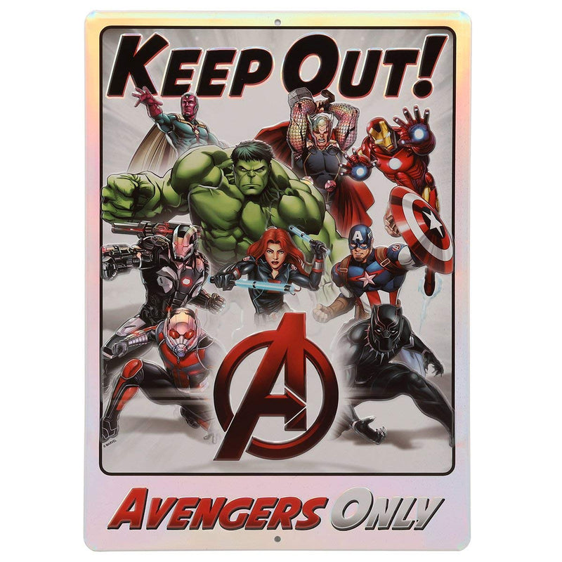 Open Road Brands - Avengers Only Keep Out Prismatic Embossed Tin Sign