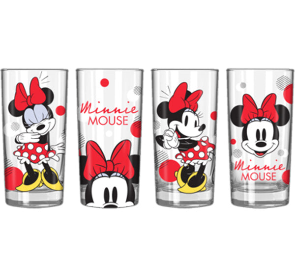 Disney Mickey & Minnie Mouse Christmas Glassware Set 10oz