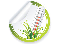 Thermometer Sticker Grass Celsius Fahrenheit