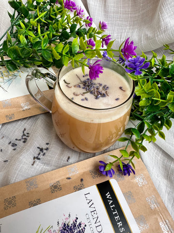 Earl Grey Lavender White Tea latte 