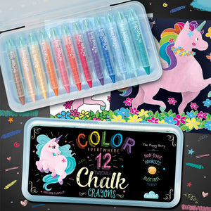 Color Everywhere Chalk Crayons - Unicorn Fantasy - Droplets.