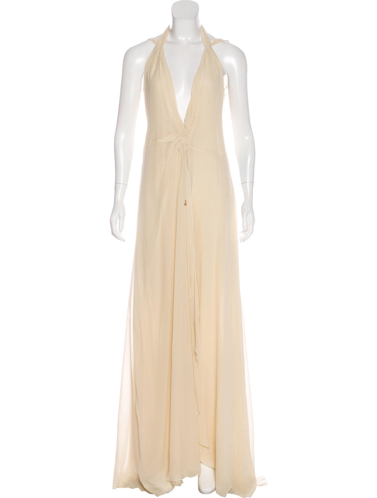 Cream Plunge Gown – EPHEMERL