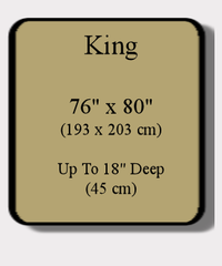 Fits Standard U.S. & Canadian Sizes For King size Beds 76 x 80 inches up to 16 inches deep