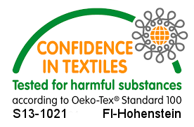 Oekotex 100 Seal - Certificate for skin-friendly, hypo-allergenic and environmentally-friendly Jersey Knit Stretch sheets.
