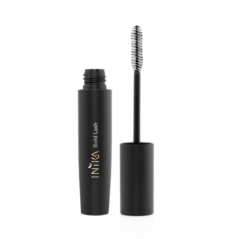 Brown eye mascara bottle and wand product