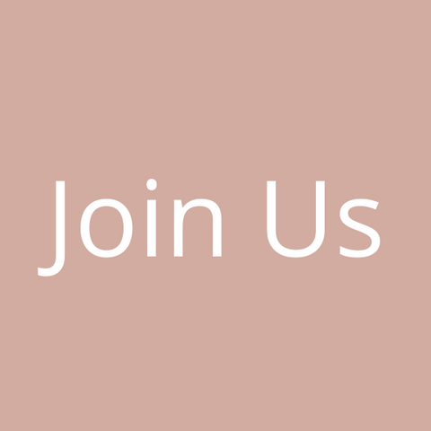 A peach box with the text 'join us'