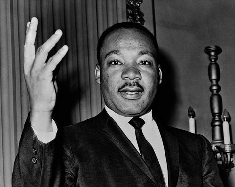 A picture of Martin J Luther King Jr., an advocate of self-care and health for Black communities