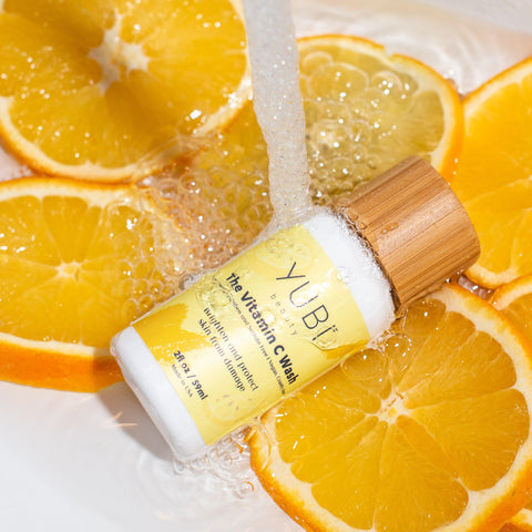 A bottle of the perfect vitamin C face wash