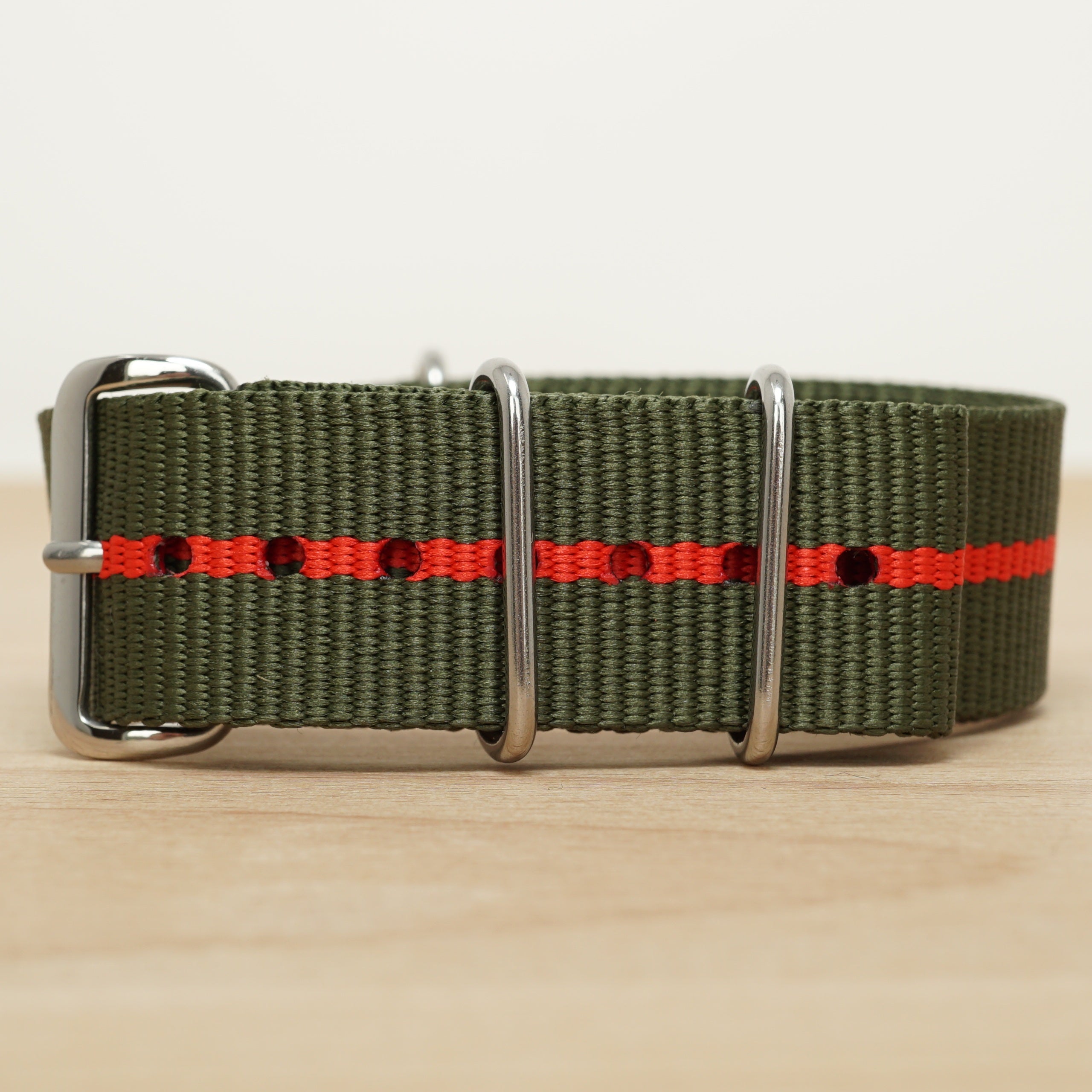 Image of Green Red Stripe Nylon