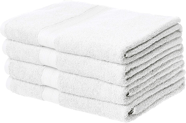 Fade-Resistant Cotton Bath Sheet Towel - Pack of 2, Navy Blue.