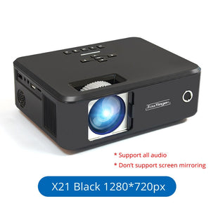 TouYinger X21 X20 Brand Mini projector LED beamer 1280*720 HD Mirroring Support full hd video LCD TV 2021 portable home theater.