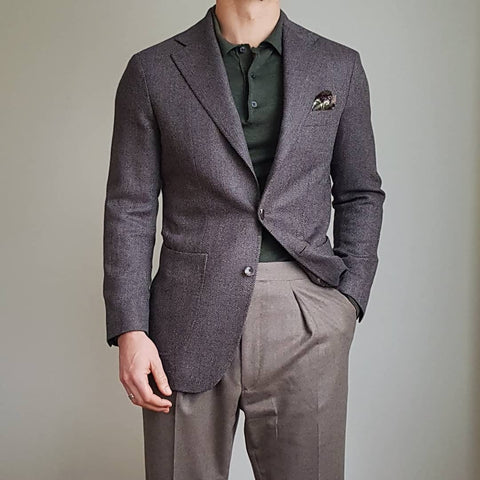 51 Style Talk - Linus Norrbom in Brown Herringbone Tweed Jacket with Taupe Flannel Trousers