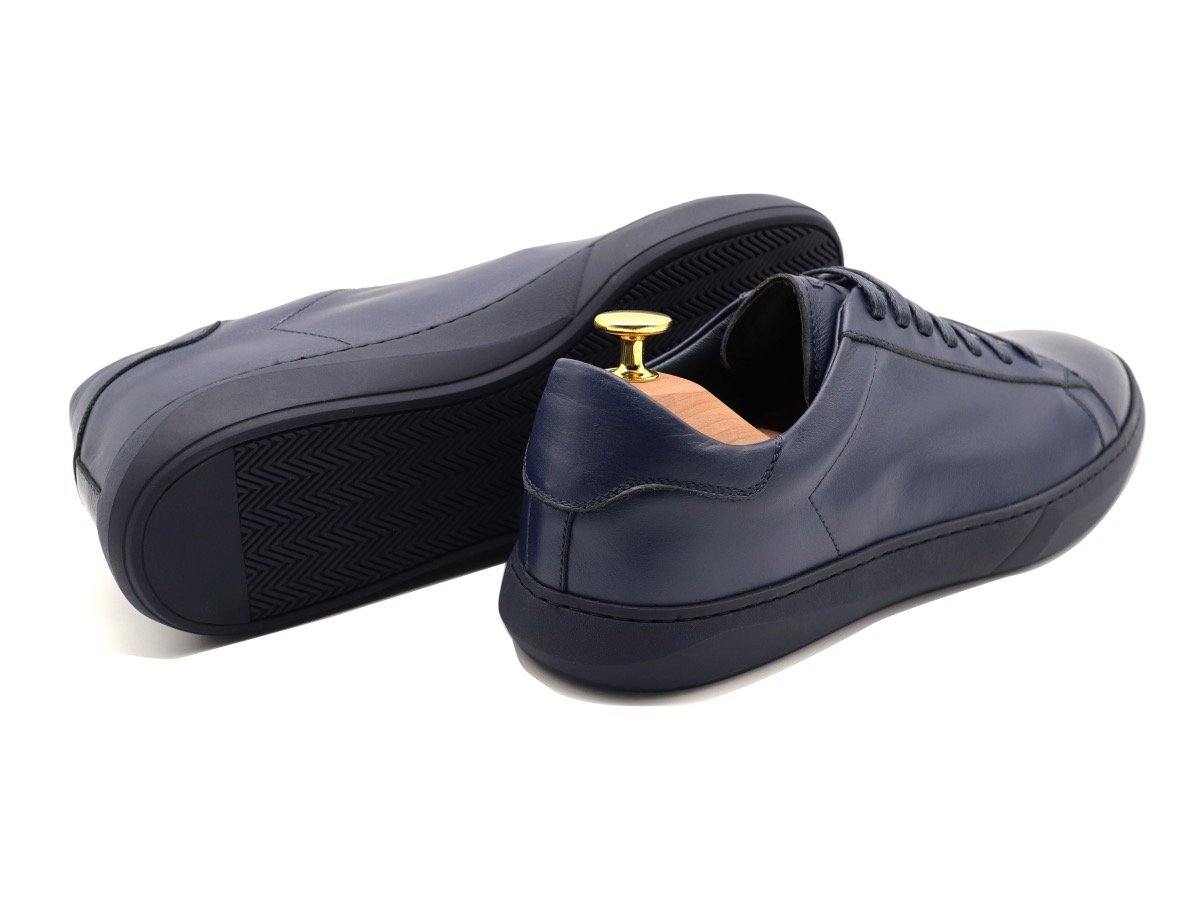 mens black leather low top sneakers