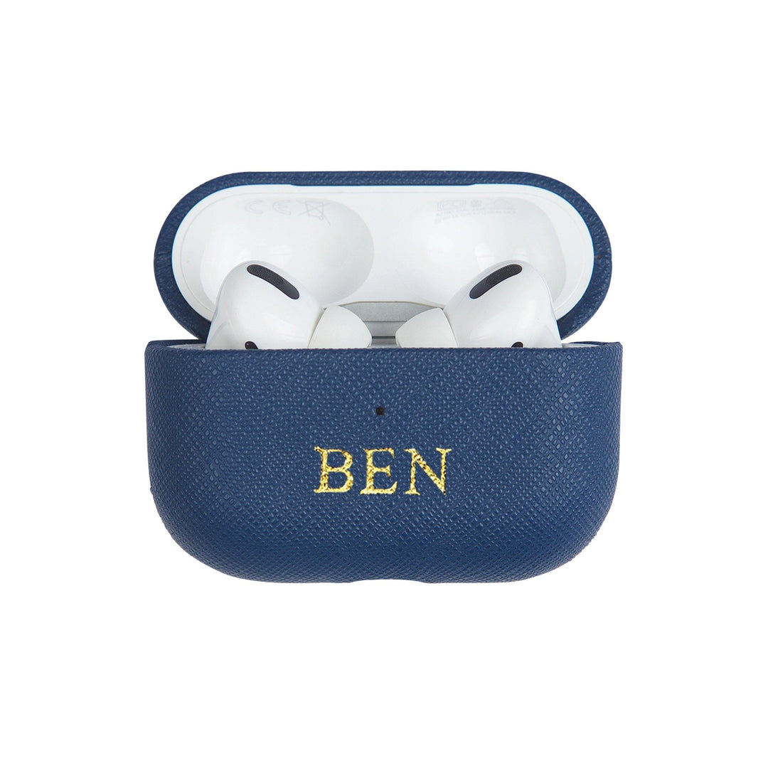Personalised Saffiano Leather AirPods Pro Gen 2 Case Cover
