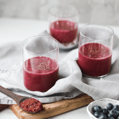 Wild Blueberry Protein Smoothie Recipe with Berry Beauty