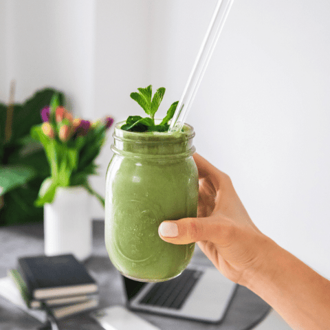Mint choc chip smoothie recipe with Clean Greens