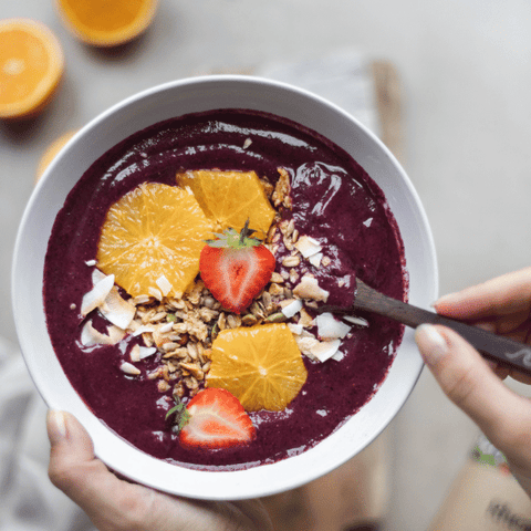 Berry & Orange Smoothie Bowl Recipe for Glowing Skin