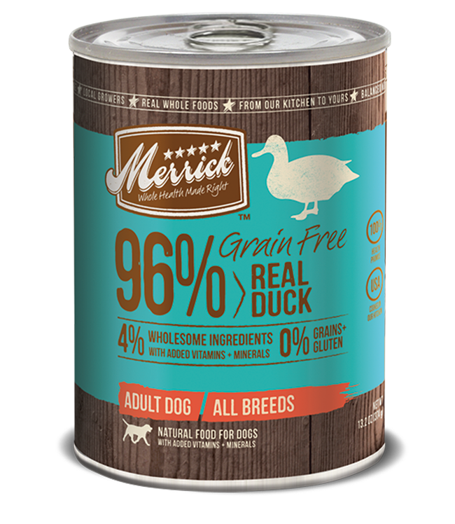 Merrick Grain Free 96% Real Duck Wet Dog Food - Nature's ...