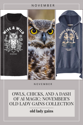 Owls, Chicks, and a Dash of AI Magic: November's Old Lady Gains Collection