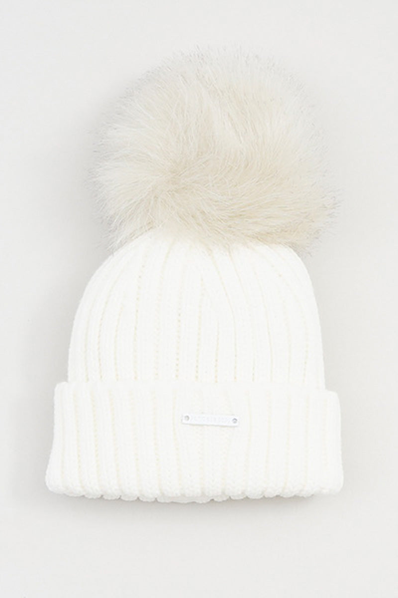 Pangasa PREORDER Faux Fur Ribbed Beanie Hat | iphoneandroidapplications