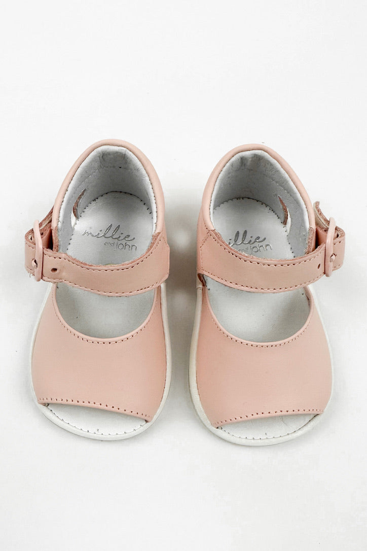 León Shoes X M&J "Sierra" Pink Leather Sandals | iphoneandroidapplications