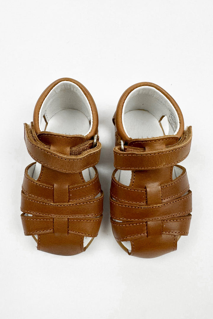 León Shoes X M&J "Pedro" Brown Leather Sandals | iphoneandroidapplications