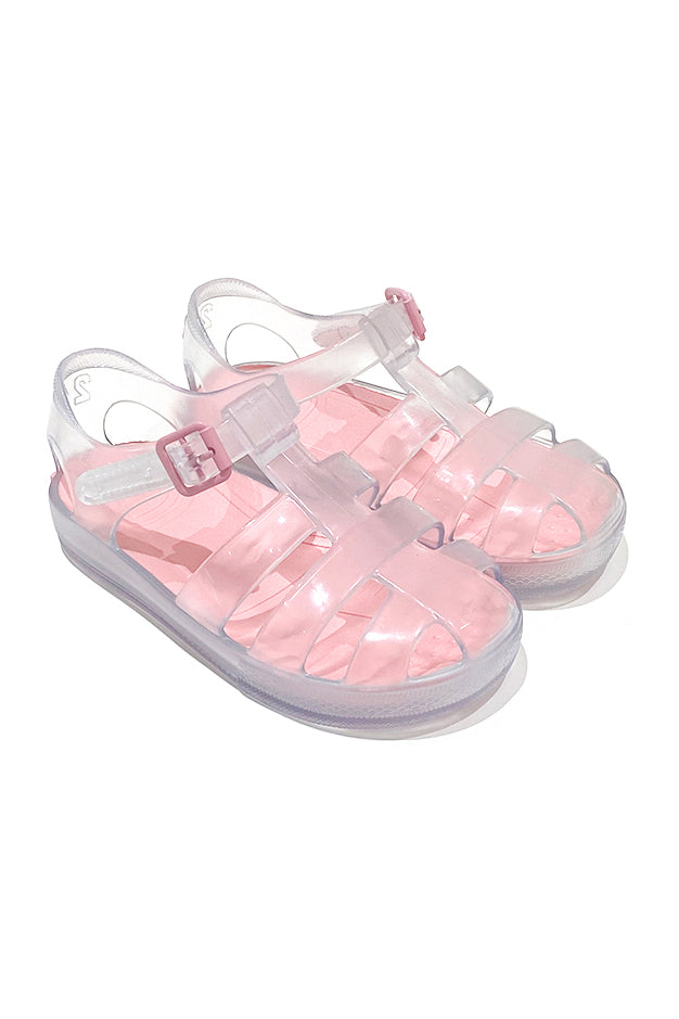 Marena "Monaco" Clear & Pink Jelly Sandals | iphoneandroidapplications