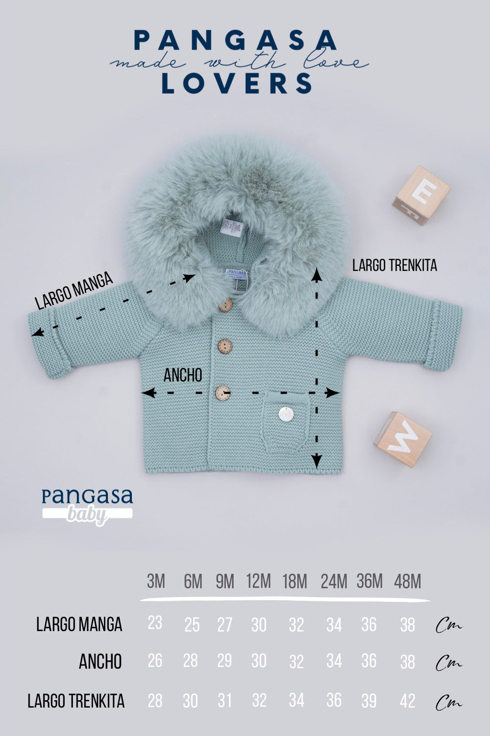 Pangasa PREORDER Powder Blue Faux Fur Knitted Jacket | iphoneandroidapplications