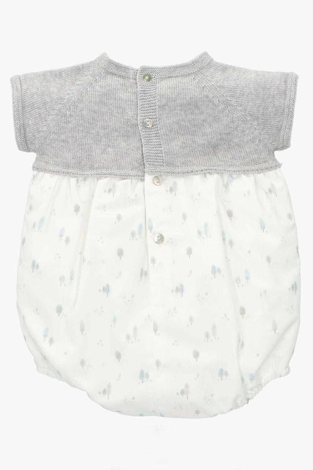 Martín Aranda "Saige" Light Grey Tree Print Romper | iphoneandroidapplications