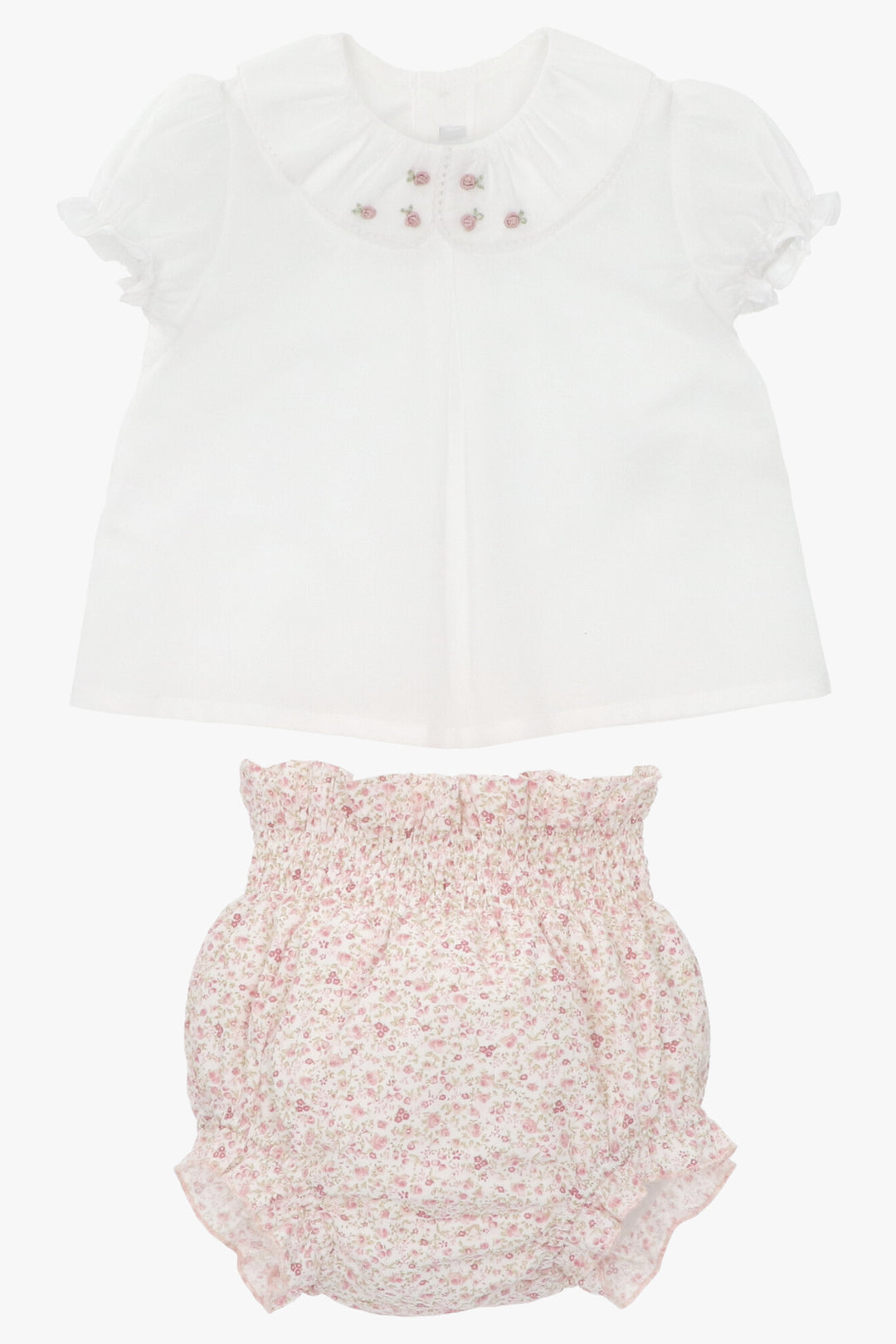 Martín Aranda "Gabrielle" Blouse & Dusky Pink Floral Bloomers | iphoneandroidapplications