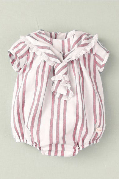 Cocote "Kodi" Red Stripe Sailor Romper | iphoneandroidapplications