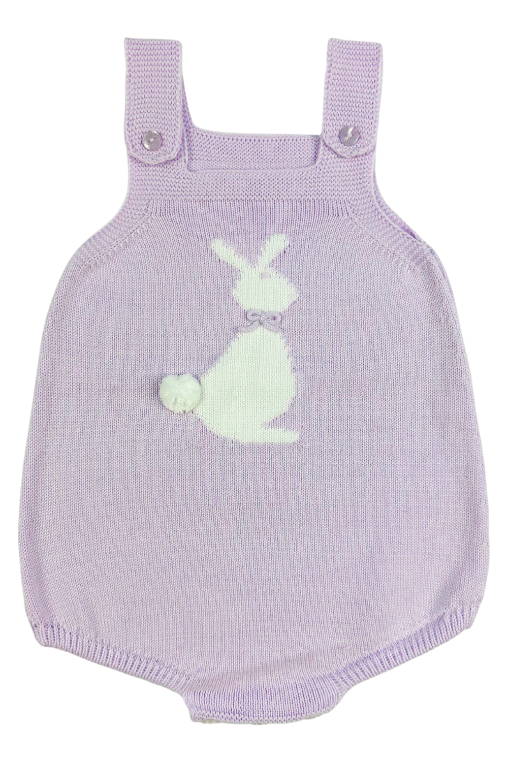 Granlei "Roux" Lilac Knit Bunny Dungaree Romper | iphoneandroidapplications