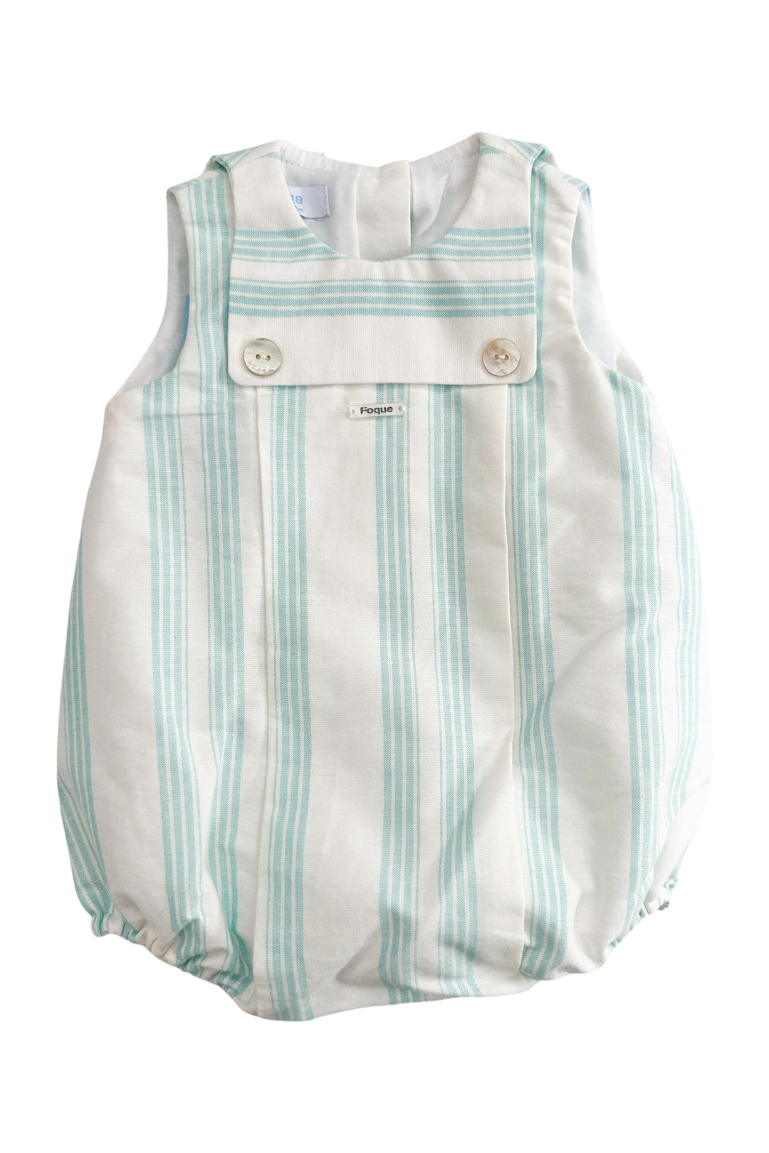 Foque "Hamish" Turquoise Striped Romper | iphoneandroidapplications