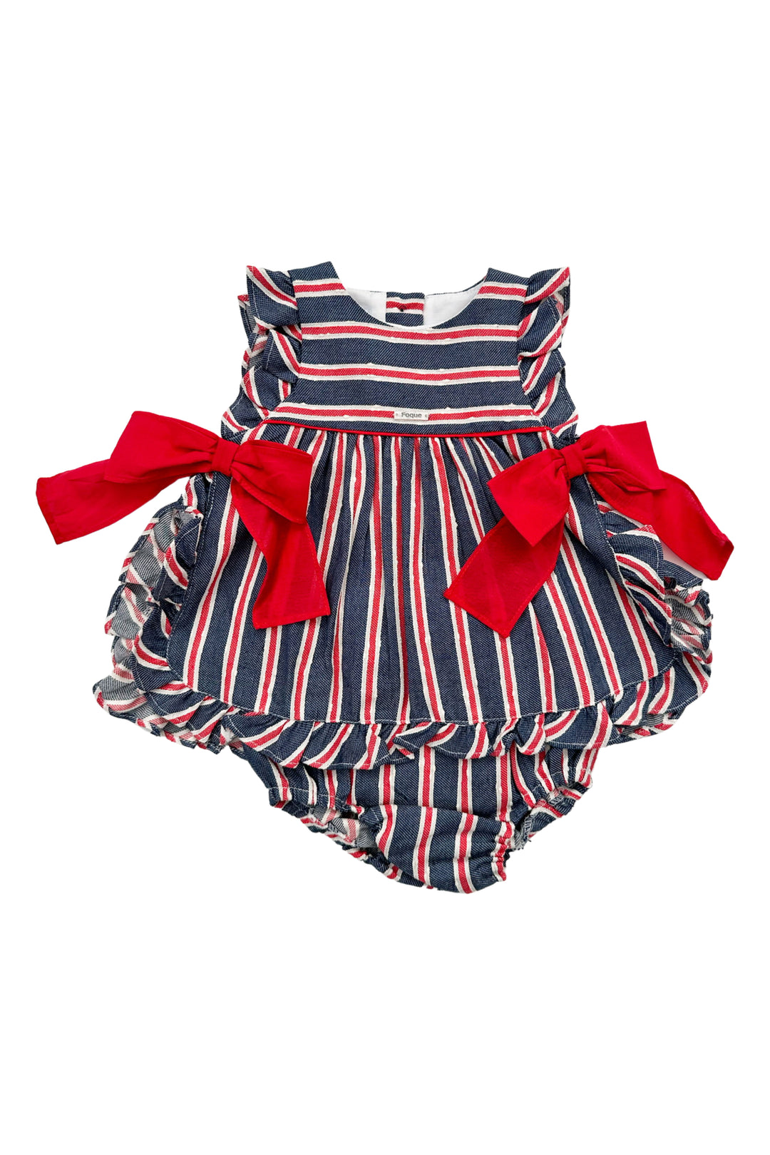 Foque PREORDER "Roma" Navy & Red Striped Dress & Bloomers | iphoneandroidapplications