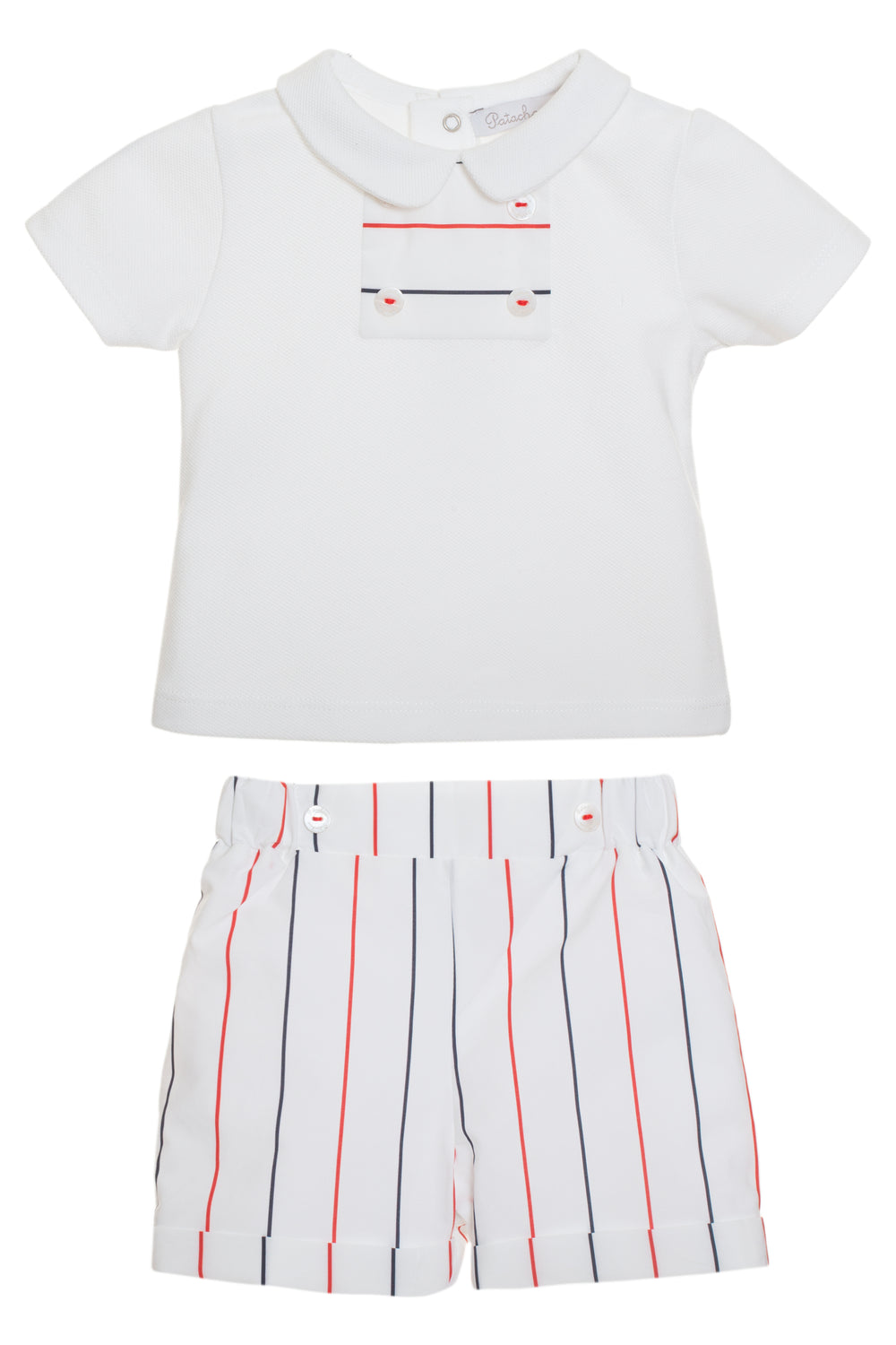 Patachou "Sonny" Red & Navy Striped Top & Shorts | iphoneandroidapplications