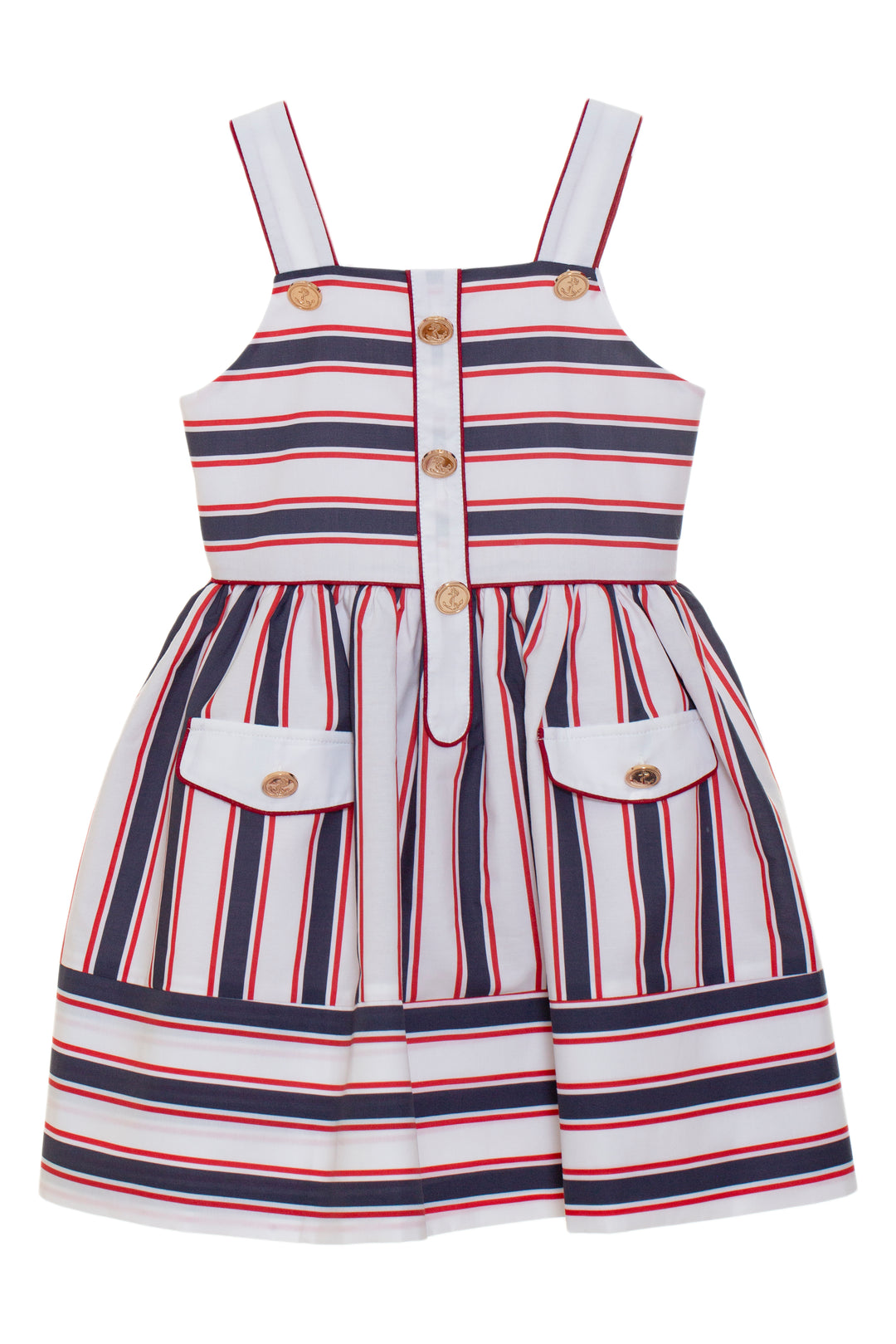 Patachou "Nylah" Red & Navy Striped Dress | iphoneandroidapplications
