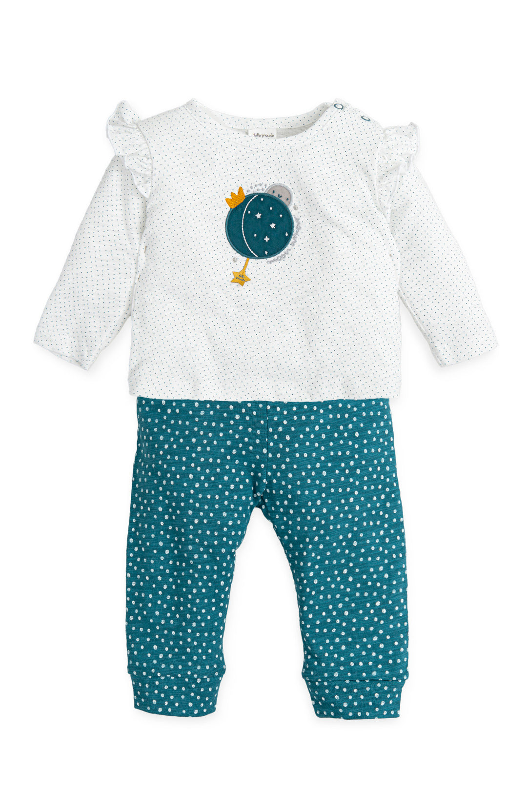Tutto Piccolo "Calista" Teal Galaxy Print Top & Leggings | iphoneandroidapplications