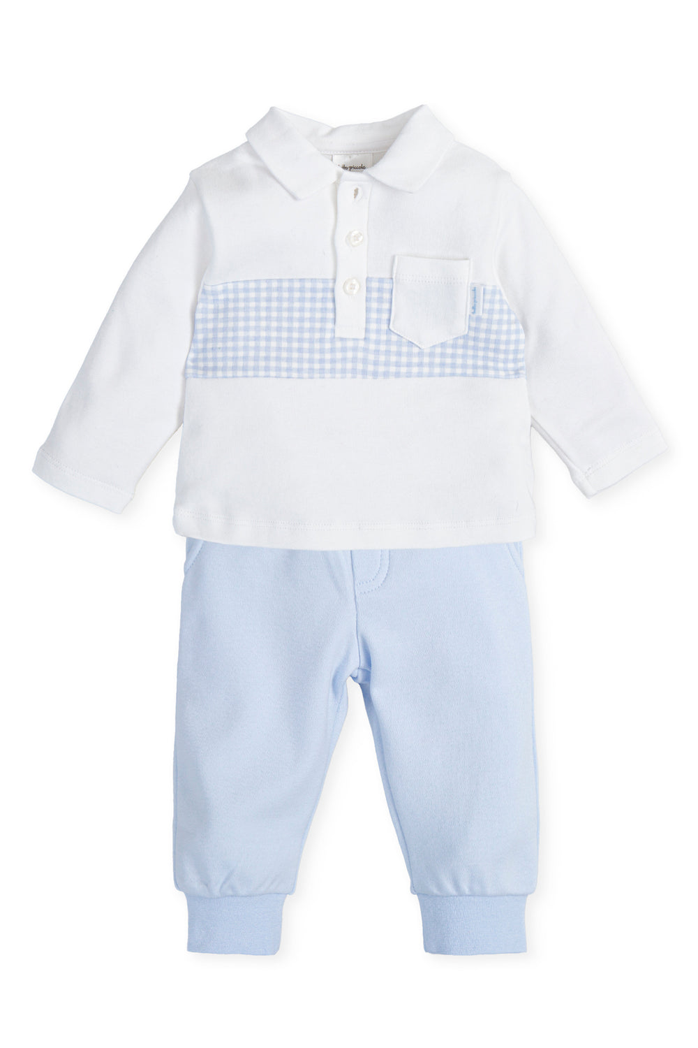 Tutto Piccolo "Jacob" White & Blue Gingham Top & Trousers | iphoneandroidapplications