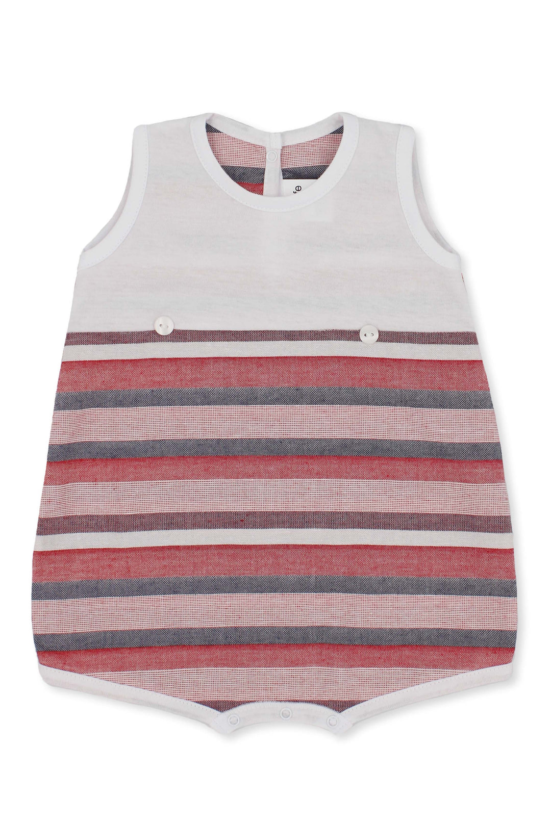 Rapife "Mason" Red Striped Sleeveless Romper | iphoneandroidapplications