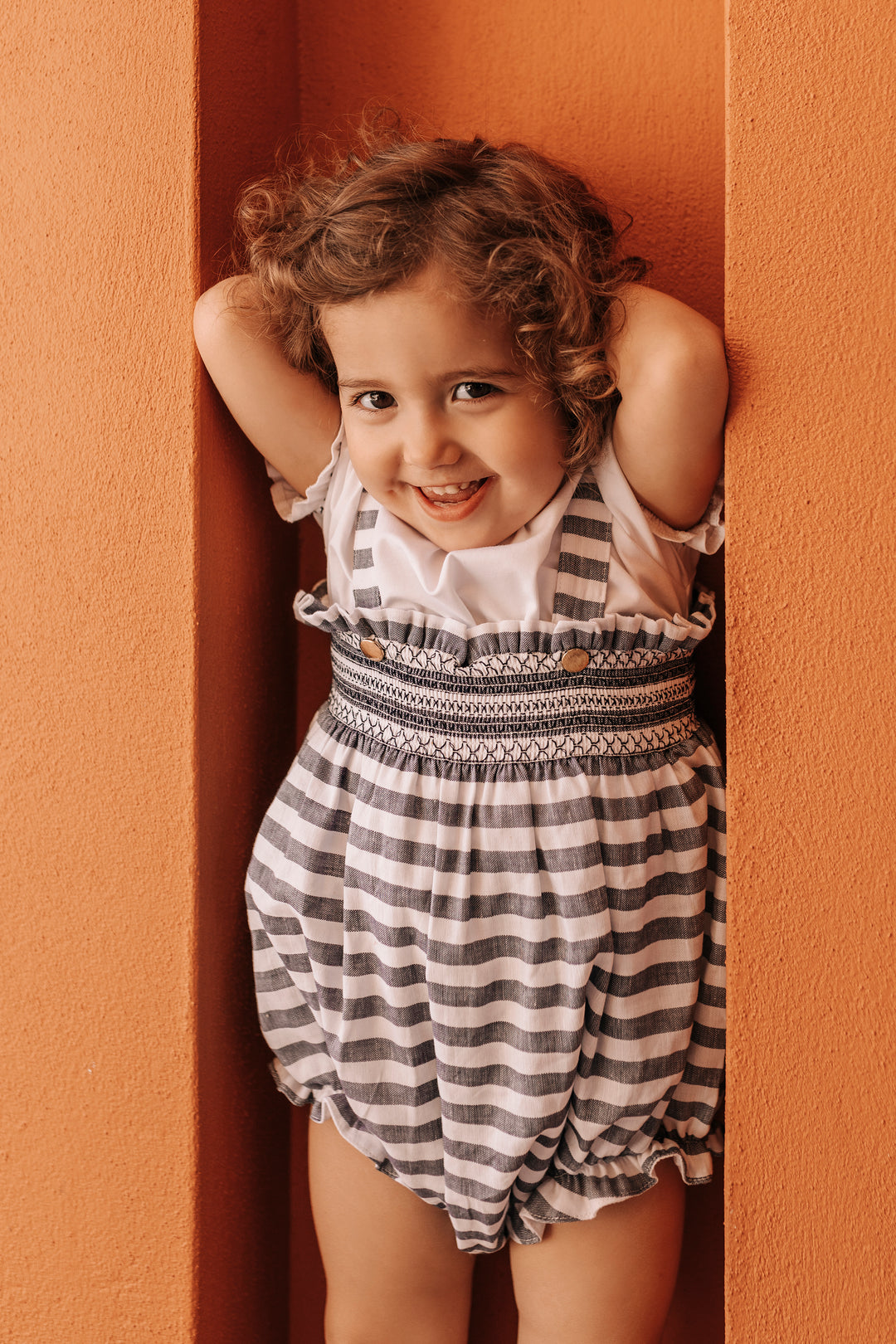 Deolinda "Romani" Blouse & Navy Striped Shortie | iphoneandroidapplications